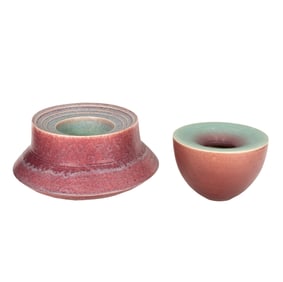 Two Arthur E. Nelson (Oakland, California) ceramic bowls