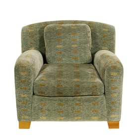 A Contemporary chenille upholstered armchair