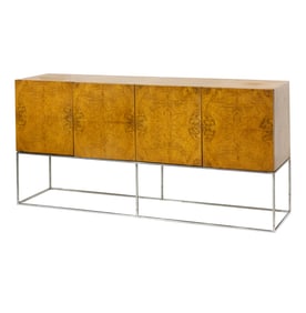 A Milo Baughmann for Thayer Coggin burlwood sideboard