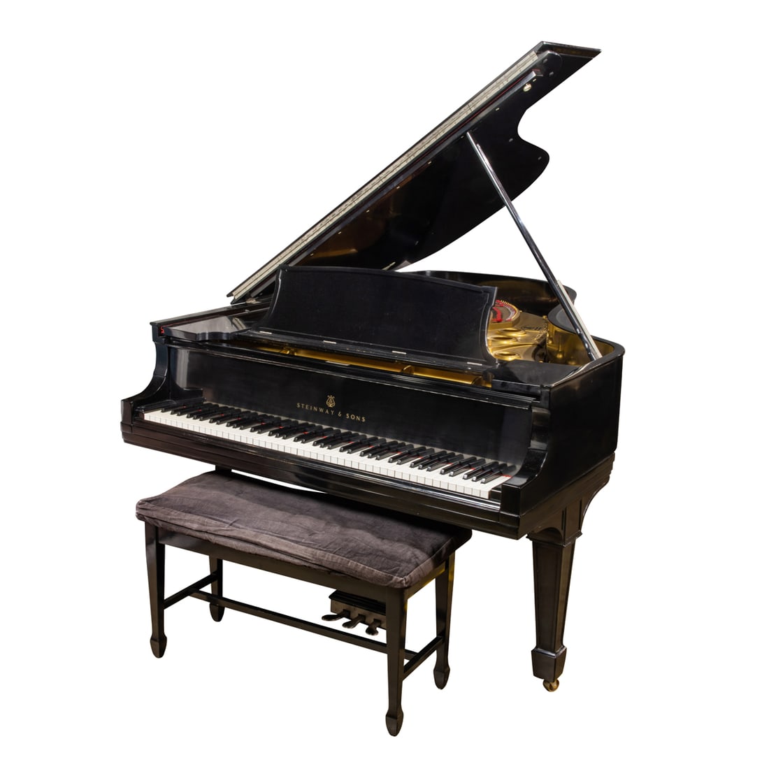 A Steinway and Sons 'Model A' baby grand piano, 1921, serial number 209180, (1 of 12)
