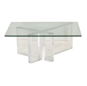 A Modern Lion In Frost lucite table coffee table, 1970s