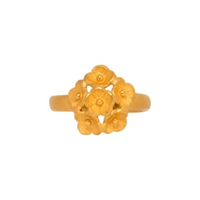 A high karat gold ring