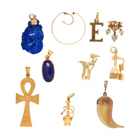 Group of gold and stone-set jewelry