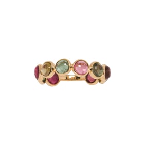 A tourmaline and 18k gold ring