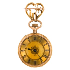 An Elgin 18k open face pocket watch