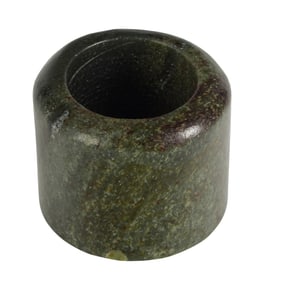 A Chinese mottled jade archer's ring