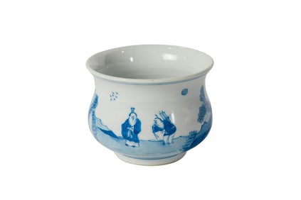 A Chinese blue and white censer