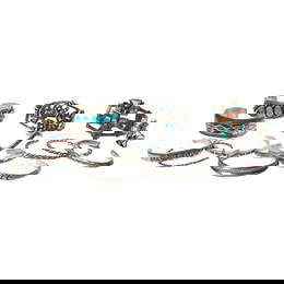 A large group of Native American bangles