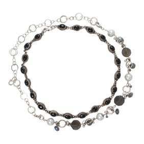 Two silver necklaces