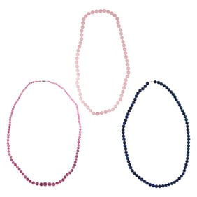 Three beaded necklaces