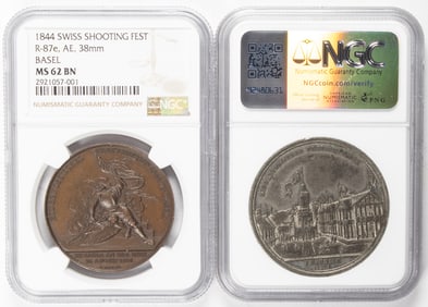 A Swiss shooting medal 1844 Ball