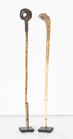 Two Oceania bone lime spatula tools