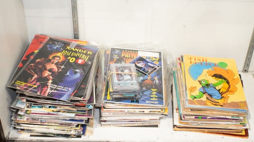 Approximately Seventy comics from various publishers, including Techno Comix, Target, Archie, and