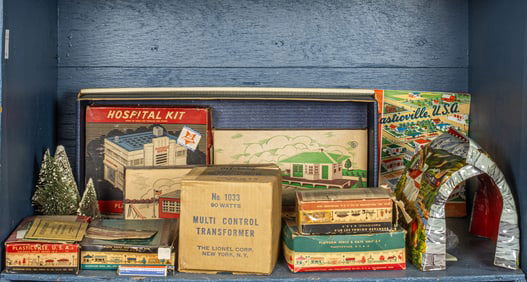 A lot of mostly Plasticville USA Train Accessories