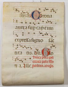 An illuminated antiphonal manuscript on vellum