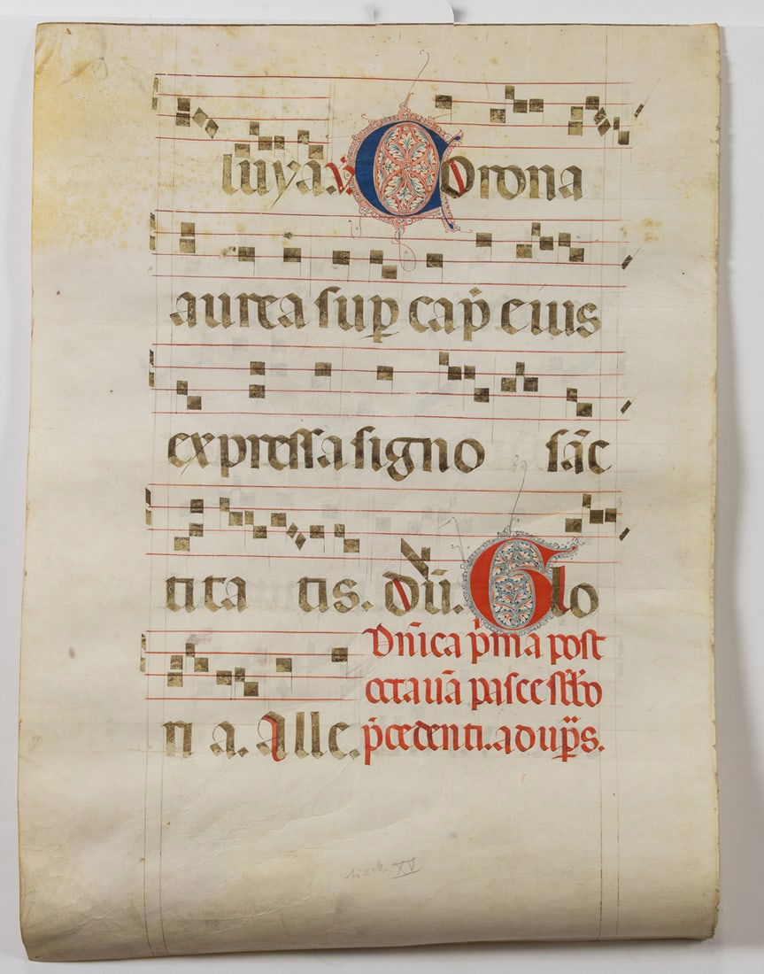 An illuminated antiphonal manuscript on vellum (1 of 1)