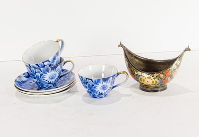 An assembled group of Russian and other table articles