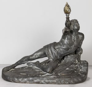 A French metal figure of a soldier: Soldat Spartiate