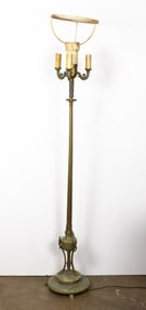 An Art Deco onyx and gilt metal floor lamp