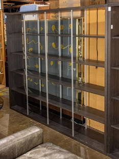 A Niels Bendtsen for Design Within Reach four section 'Index' bookcase/room divider: A Niels Bendtsen for Design Within Reach four section 'Index' bookcase/room divider, 77"h x 93"l x 14.25"d