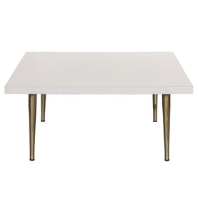 A Herman Miller Mid Century Modern laminate square low table on steel tapered legs