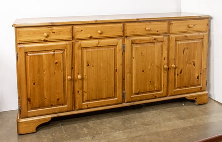 An English Ducal pine sideboard