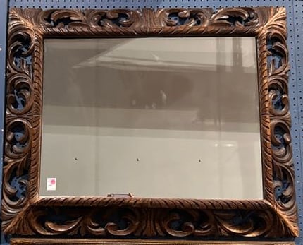 A Spanish Baroque style oak mirror (1 of 1)