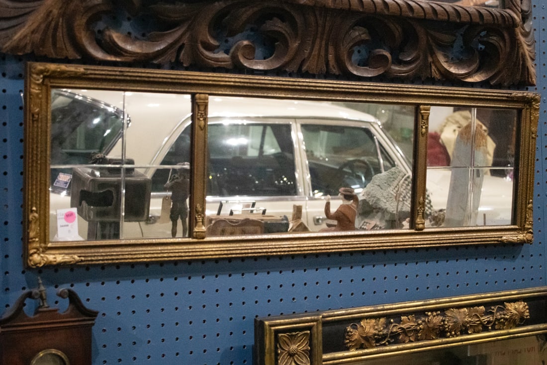A giltwood and gesso overmantel mirror (1 of 1)
