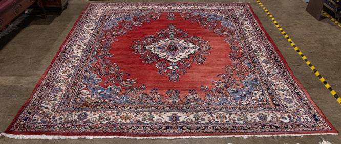 A semi antique Persian Kashan carpet