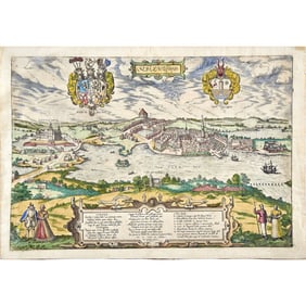 Map, Georg Braun and Frans Hogenberg