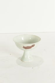 A Chinese Ming style copper red stem bowl