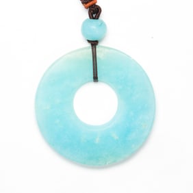 A Chinese archaic aventurine disc