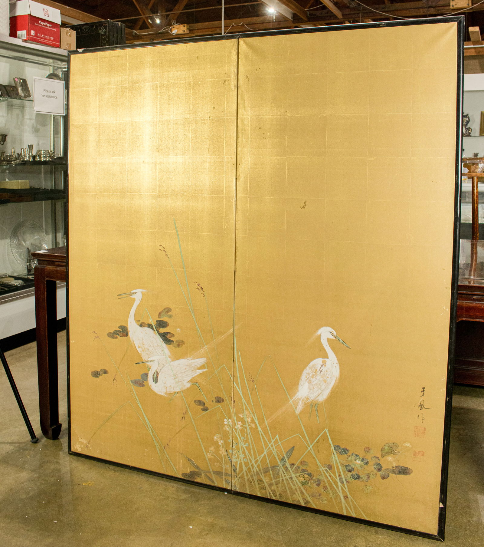 A Japanese two-panel folding screen (1 of 1)