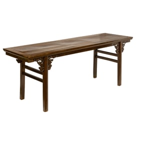 A Chinese elm wood painting table