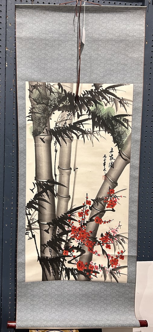 Chinese School - Bamboo and Prunus (1 of 1)