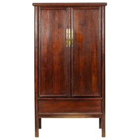A Chinese elm wood cabinet