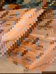 A Japanese two-section tansu