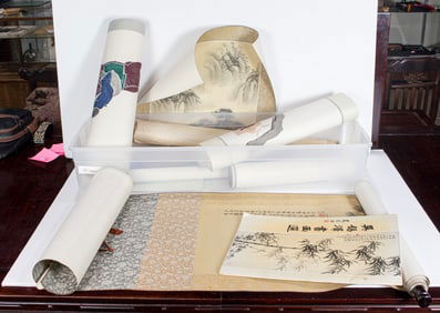 A group of Chinese painting and calligraphy