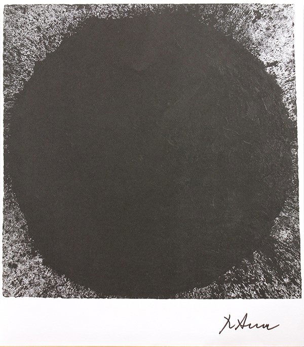 Print, Richard Serra, Out of Round X: Unframed novaton print, ""Out-of-round X,"" 1999, by Richard Serra (American, b. 1939), signed in felt tip pen lower right, from the edition of 251, image: 22.75""h x 22.75""h, paper: 26.75""h x 23.75