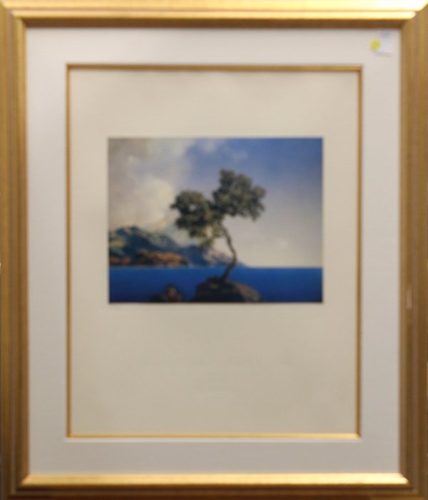 Prints, after Maxfield Parrish: (Lot of 2) Framed limited edition prints, ""Aquamarine"" and ""Morning"" after Maxfield Parrish, published by the Maxfield Parrish Family Trust, each from an edition of 1000, numbered lower left, embo