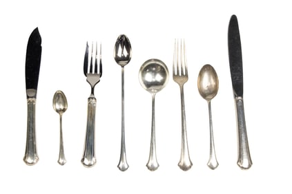 A Towle Chippendale sterling flatware service