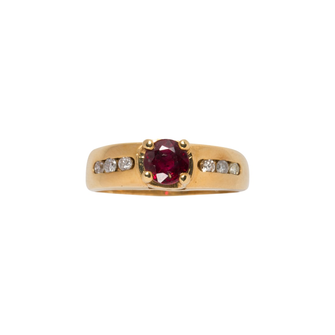 A ruby, diamond and 18k gold ring (1 of 2)