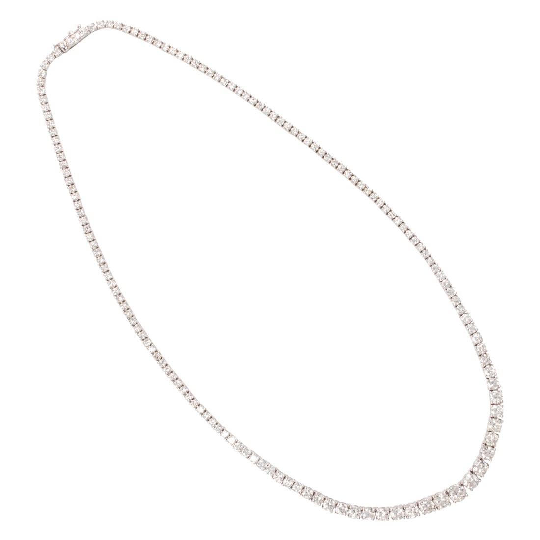 A diamond and 14k white gold rivière necklace (1 of 2)