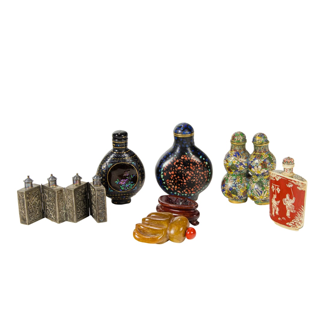 (lot of 6) Asian snuff bottles (1 of 3)