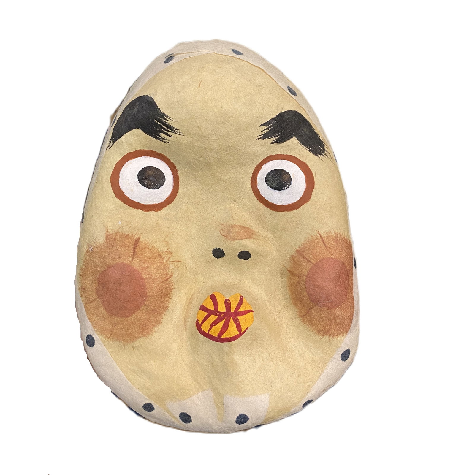 Japanese Mask: Japanese mask, vintage. 7.48"h x 5.51"w (19 x 14 cm)