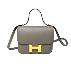 Hermes, Gray Epsom Constance 18 Gold Hardware