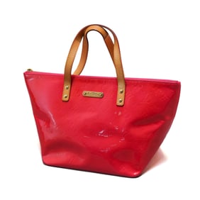 Louis Vuitton Pinky Red Patent Leather Zipper Bag