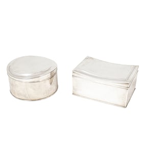 Two Dutch silver boxes