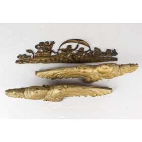 A group of French bronze furniture mounts
