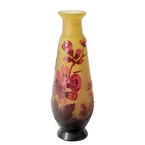 A Galle cameo glass vase